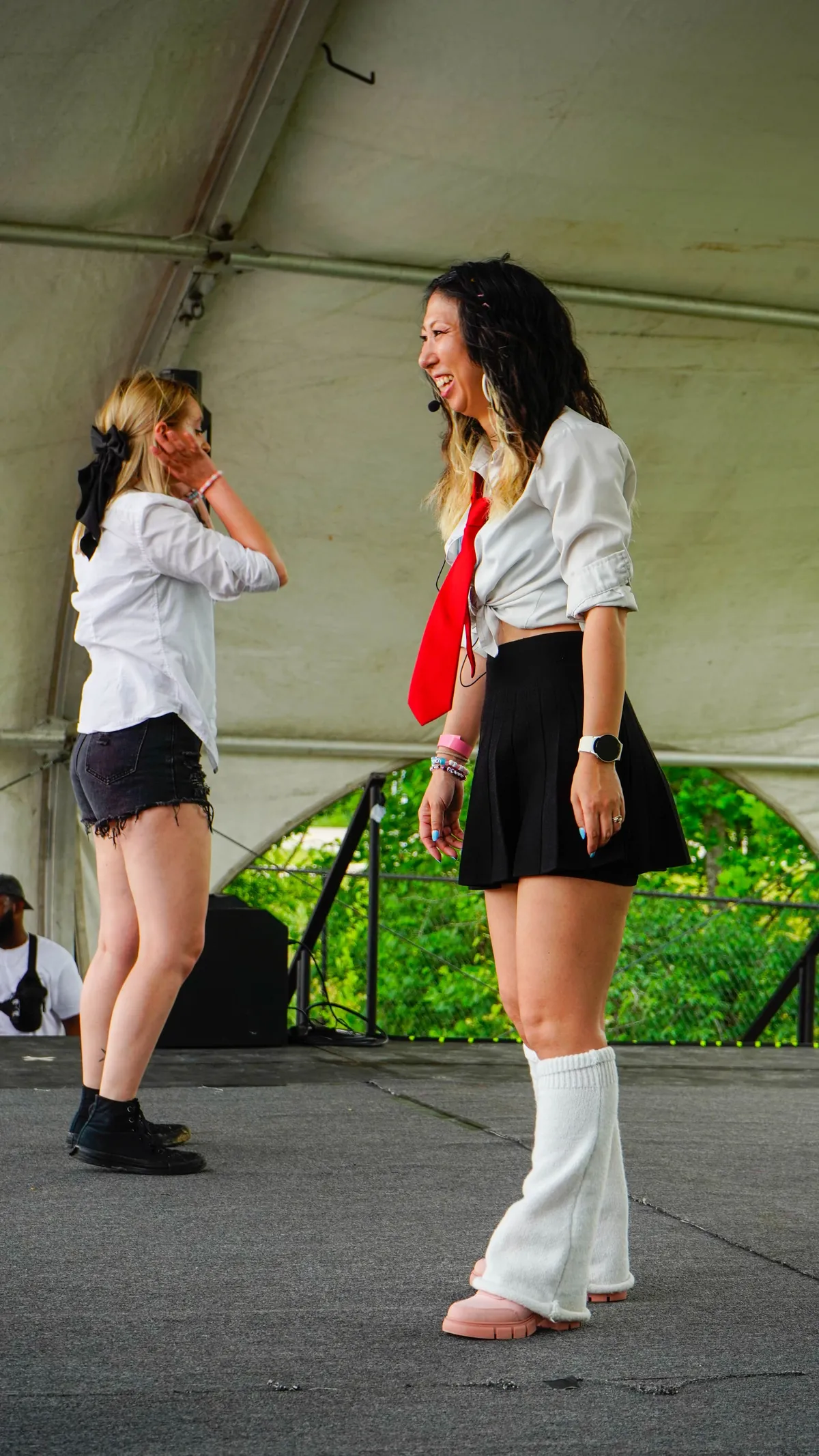 Instructor teaching K-Pop dance moves